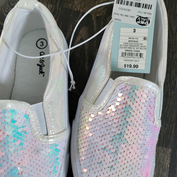 Girls slip on sneakers sequin - Picture 3 of 7